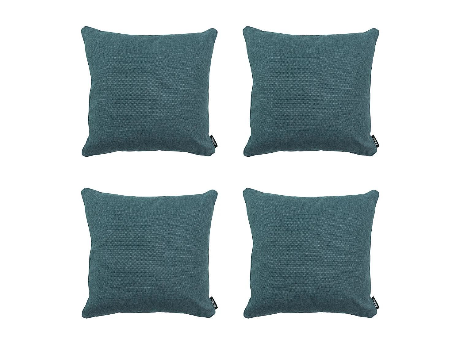 Coussin décoratif bleu mer toile éco+ - Env. 50x50 cm - Lot de 4