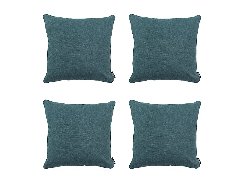 Coussin décoratif bleu mer toile éco+ - Env. 50x50 cm - Lot de 4