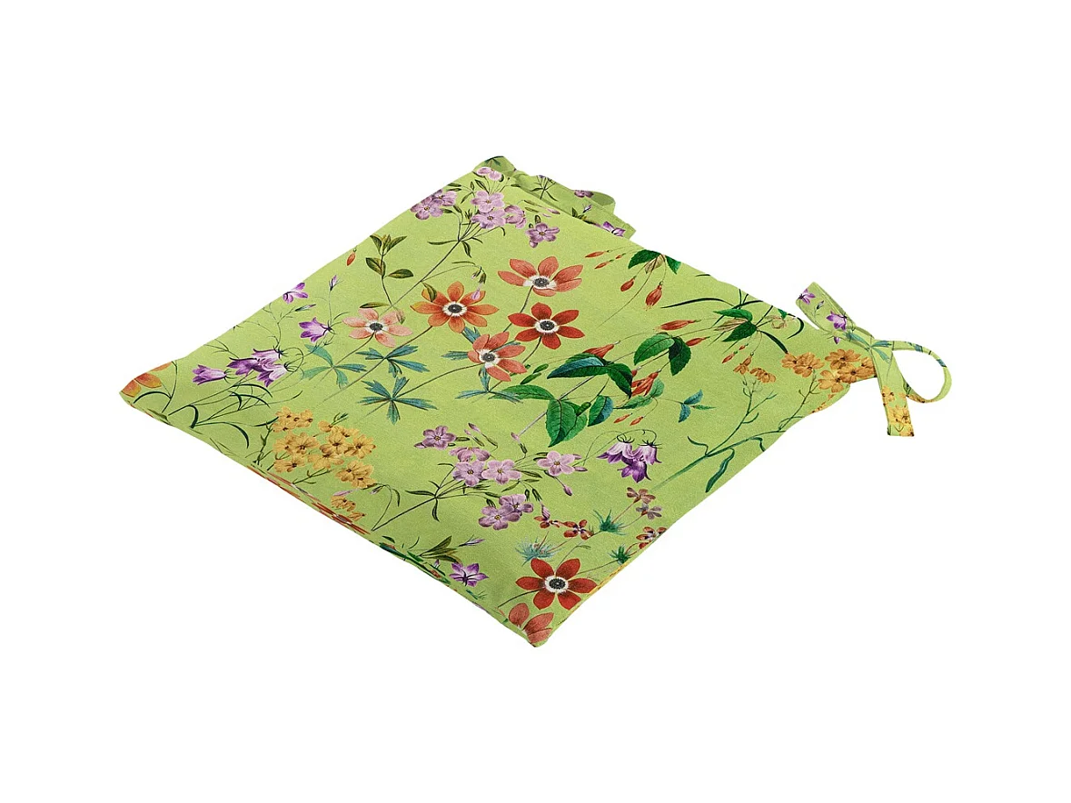 Coussin d'assise Tuscany Milly vert - Env. 46x46 cm - Lot de 4