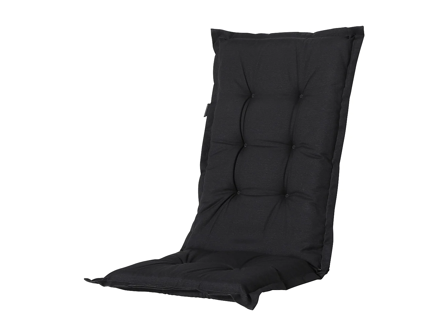 Coussin de chaise de jardin haut dossier Panama noir - Environ 123 x 50 cm - Lot de 4