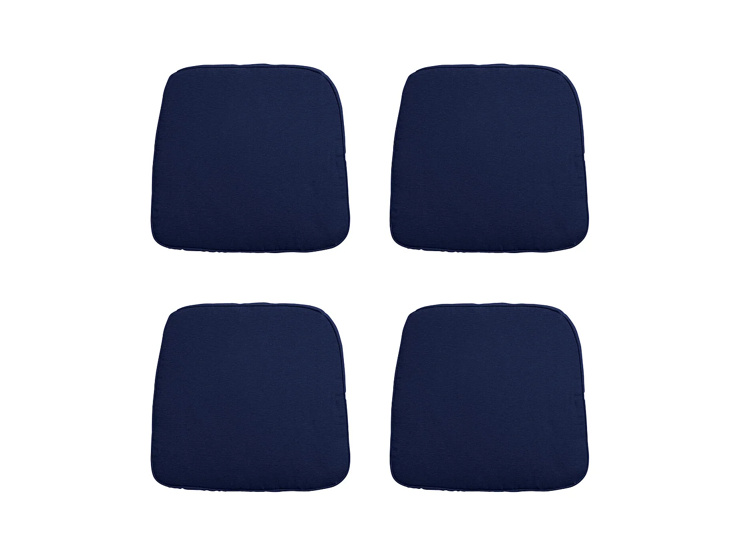 Coussin d'assise en osier Panama indigo - Env. 48x48 cm - Lot de 4