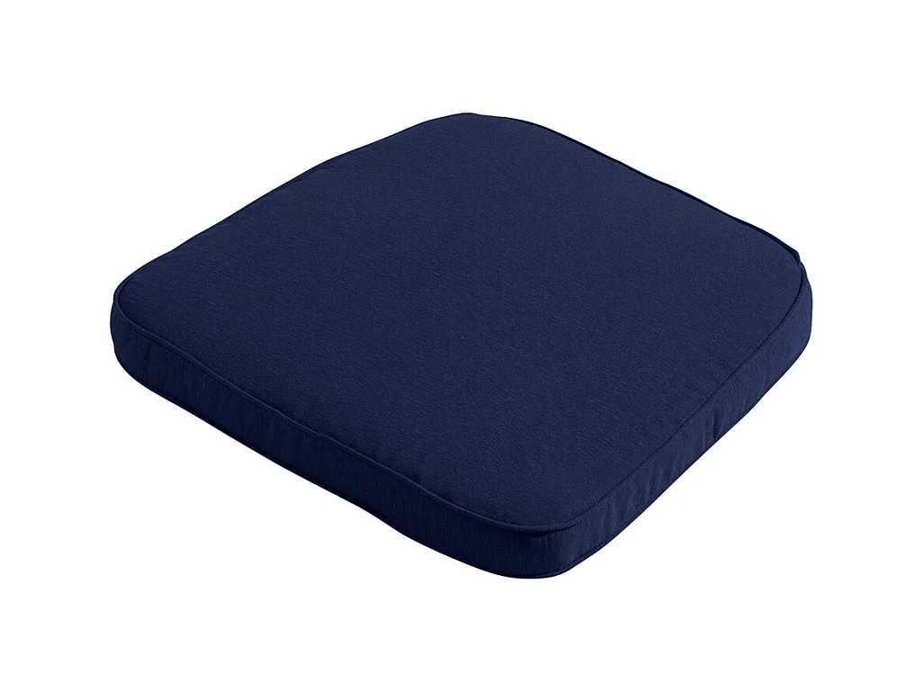 Coussin d'assise en osier Panama indigo - Env. 48x48 cm - Lot de 4