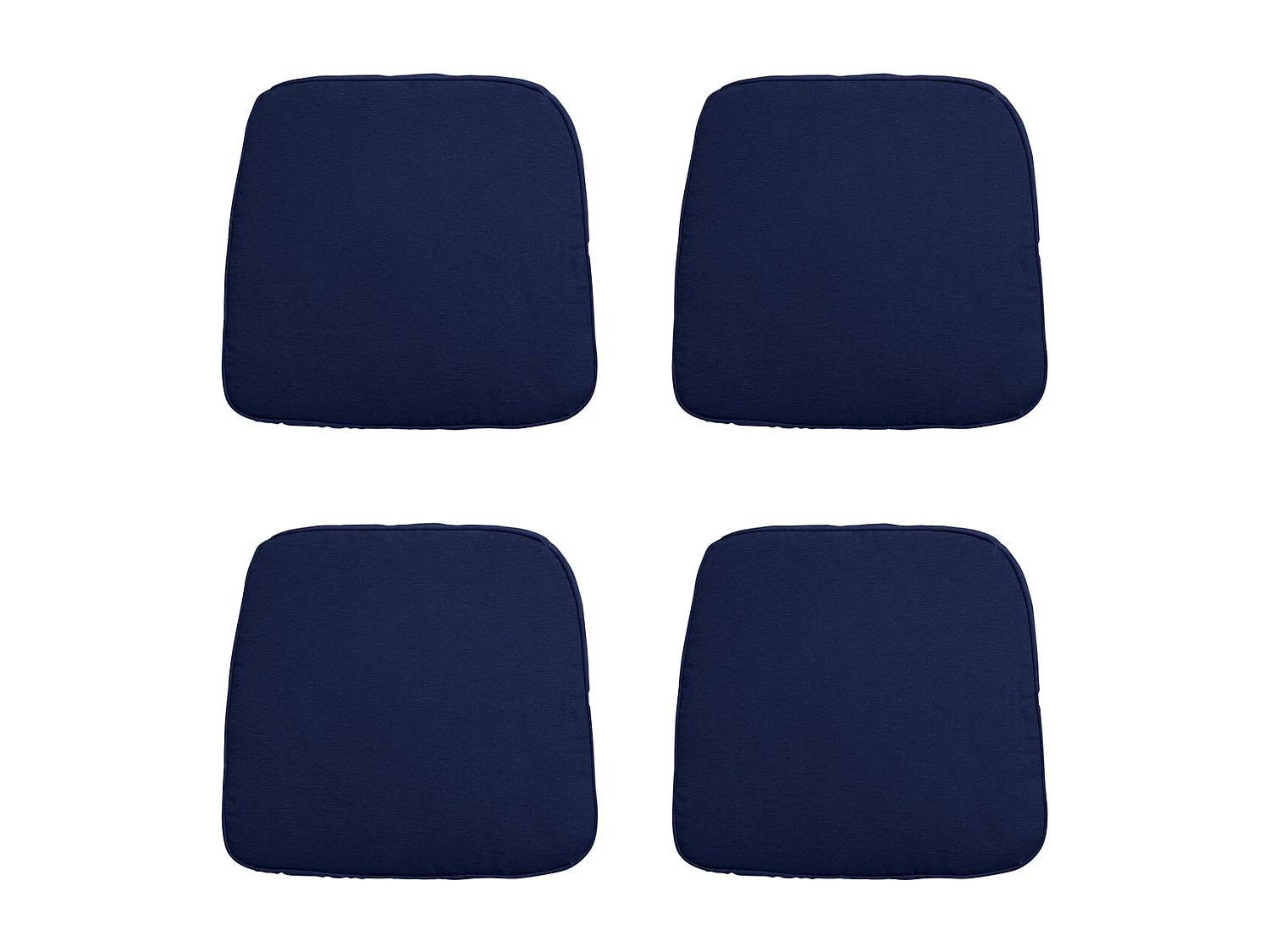 Coussin d'assise en osier Panama indigo - Env. 48x48 cm - Lot de 4