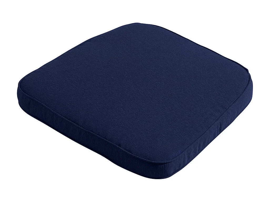 Coussin d'assise en osier Panama indigo - Env. 48x48 cm - Lot de 4