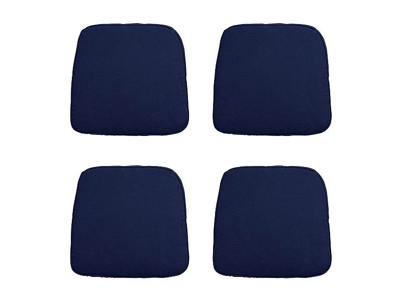 Coussin d'assise en osier Panama indigo - Env. 48x48 cm - Lot de 4