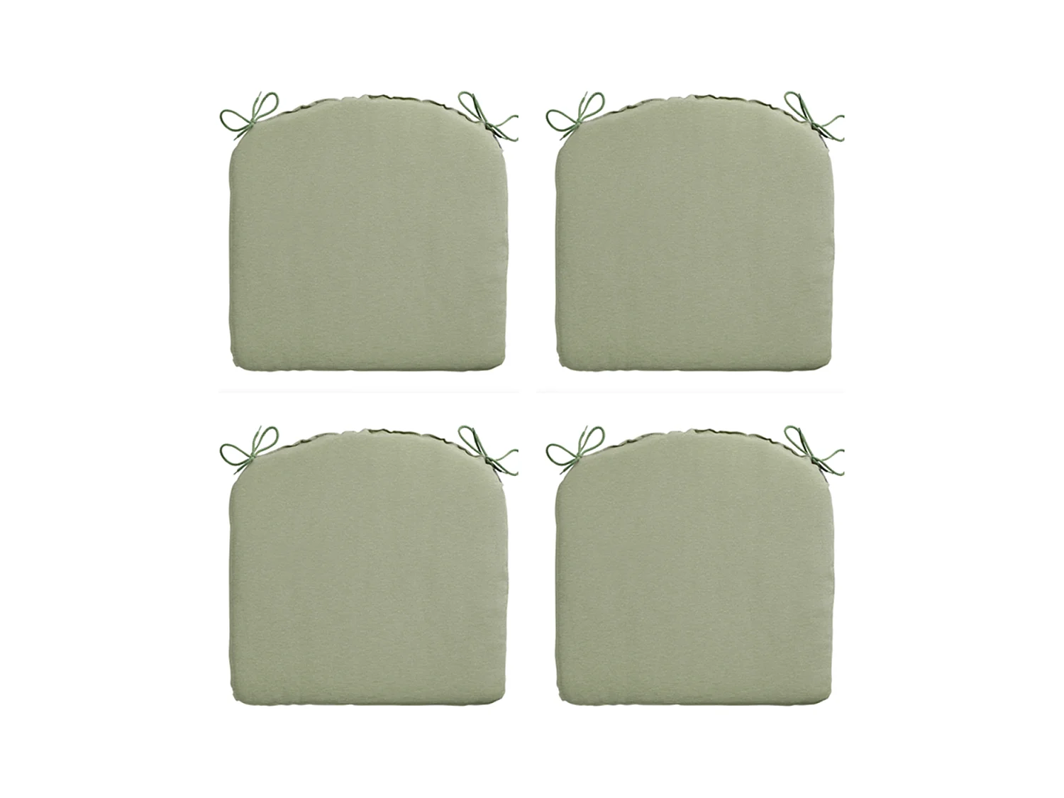 Coussin d'assise Panama sauge - Env. 46x48 cm - Lot de 4