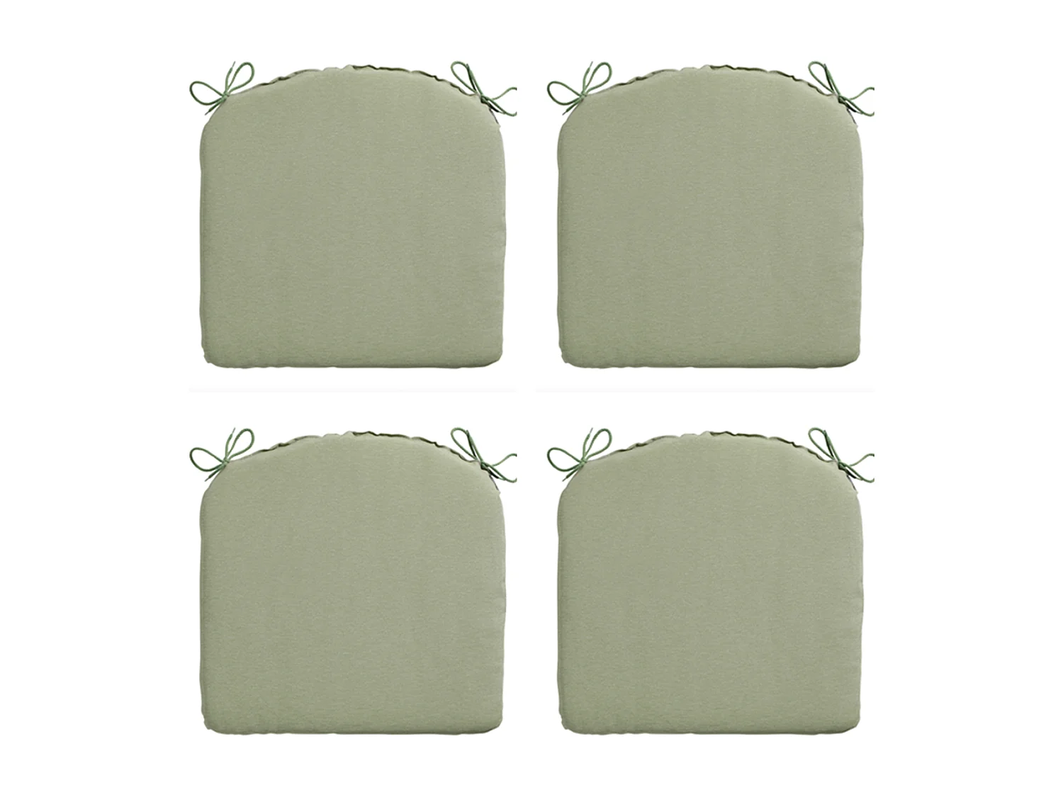 Coussin d'assise Panama sauge - Env. 46x48 cm - Lot de 4