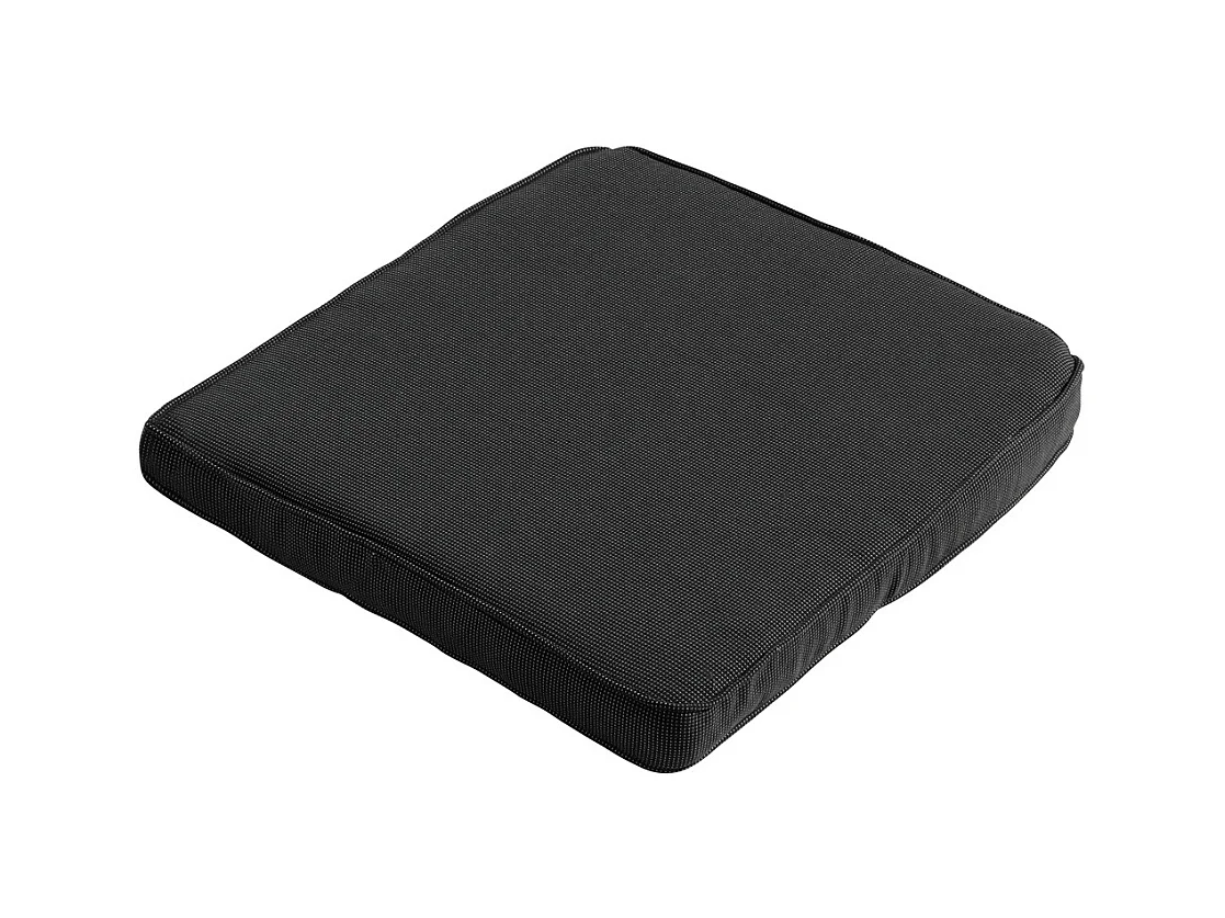 Coussin d'assise Wicker Rib noir - Environ 48 x 48 cm - Lot de 4