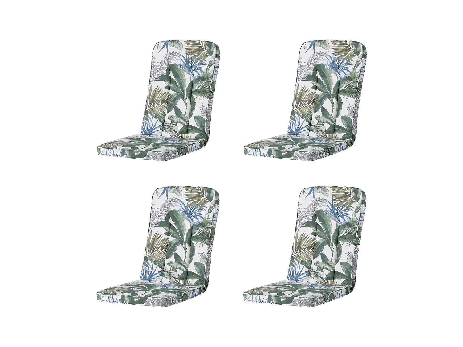Coussin de jardin Excelsior/Primero/Balero Bliss bleu - Environ 110 x 48 cm - Lot de 4