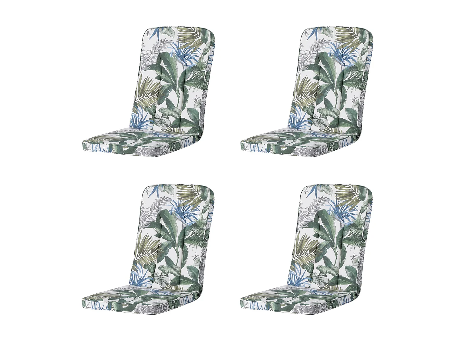 Coussin de jardin Excelsior/Primero/Balero Bliss bleu - Environ 110 x 48 cm - Lot de 4