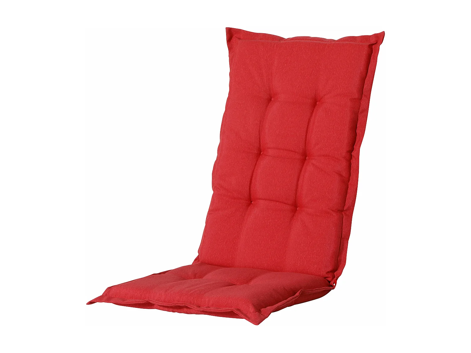 Coussin de chaise de jardin dossier bas Panama rouge brique - Environ 105 x 50 cm - Lot de 4