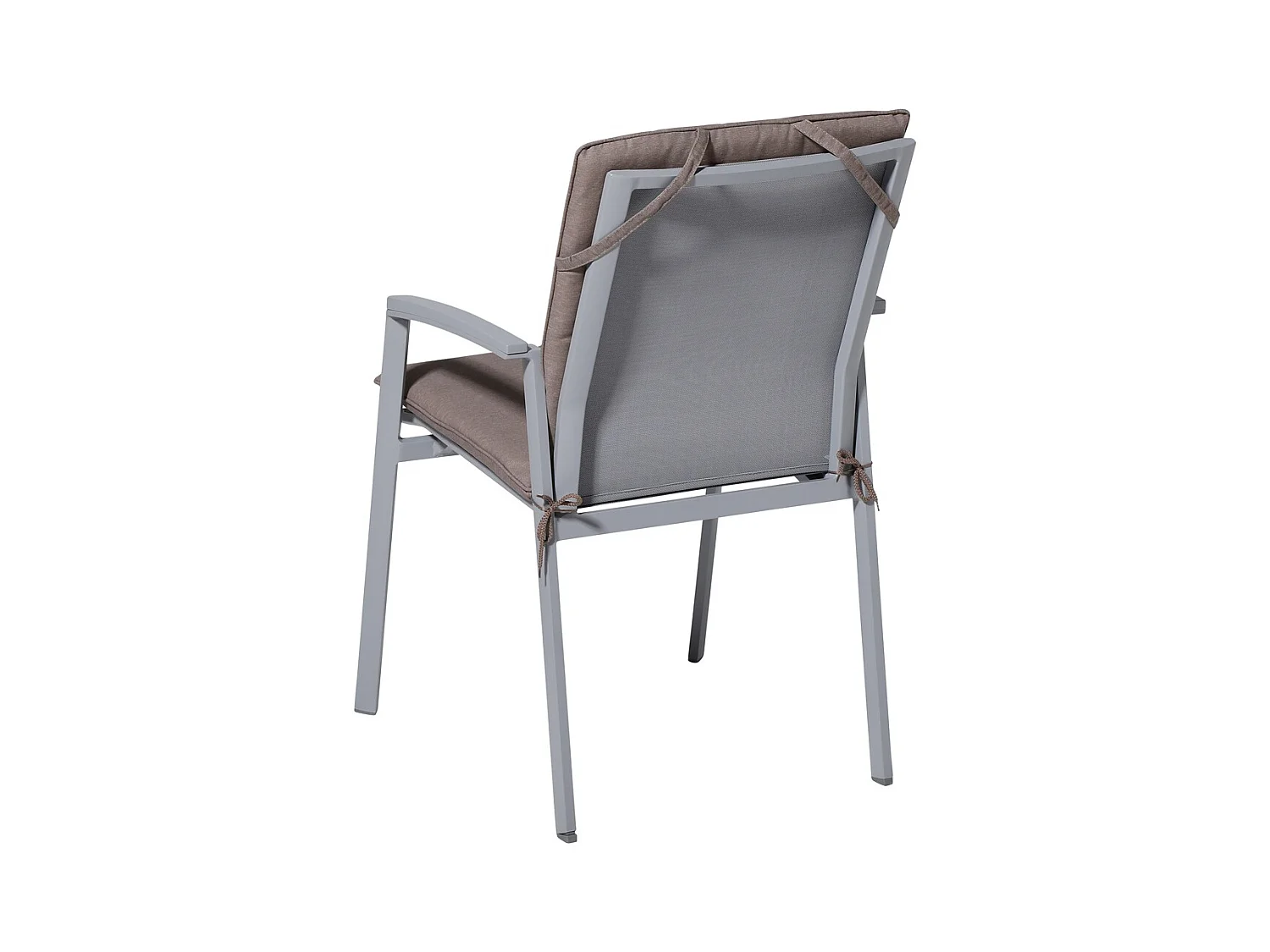 Cojín de silla apilable Panamá gris topo - Aprox. 97x49 cm - Juego de 4