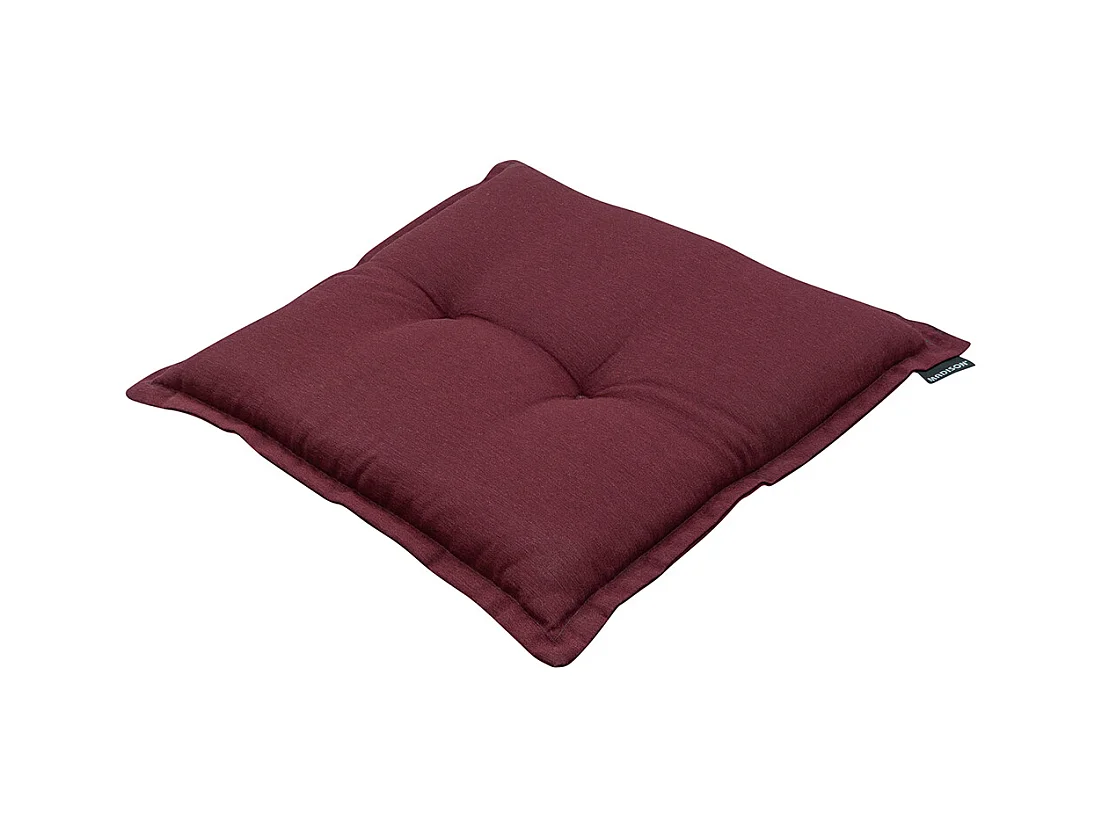 Coussin d'assise Panama bordeaux - Environ 50 x 50 cm - Lot de 4