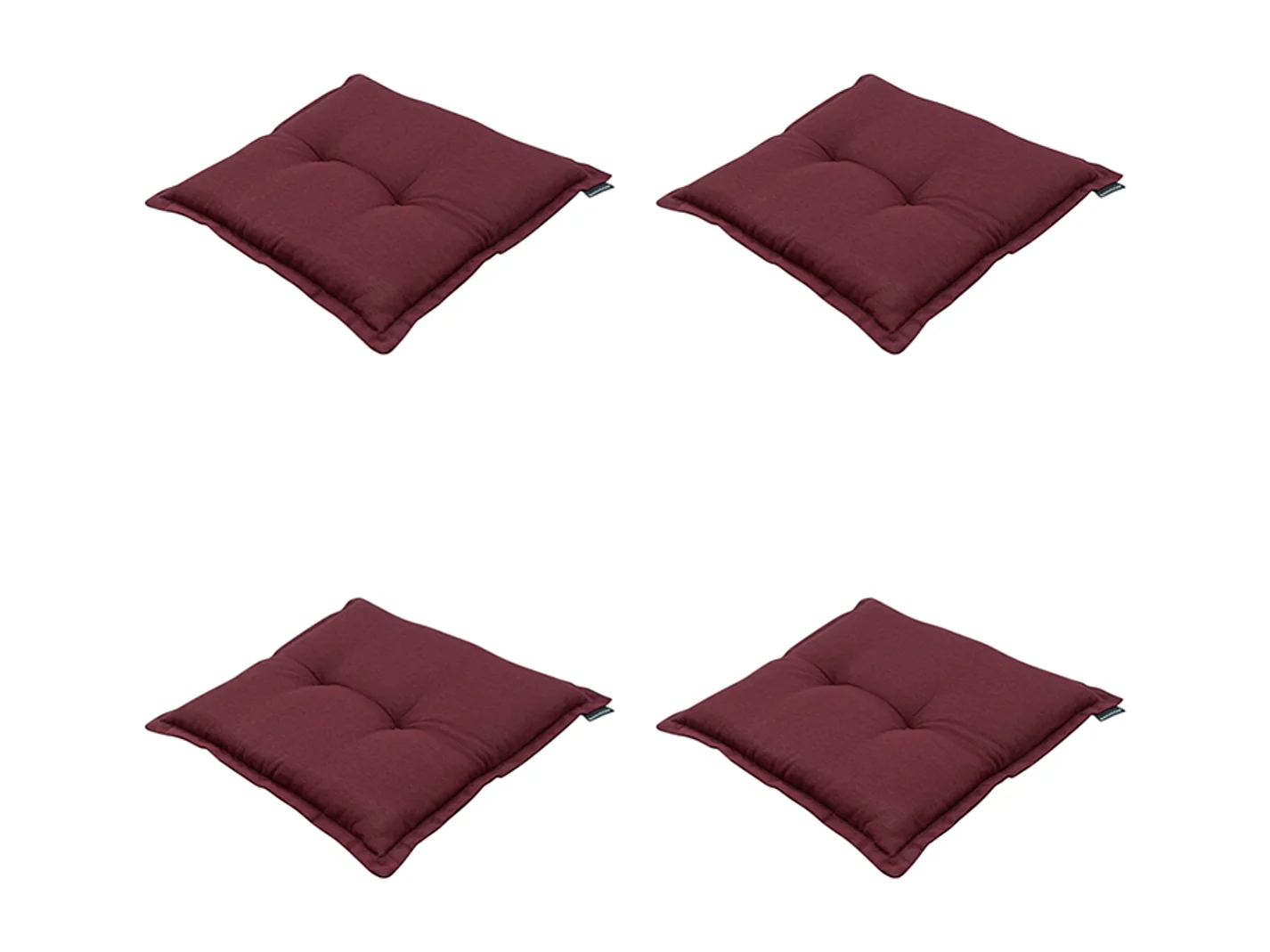 Sitzkissen Panama bordeaux - Ca. 50x50 cm - 4er Set