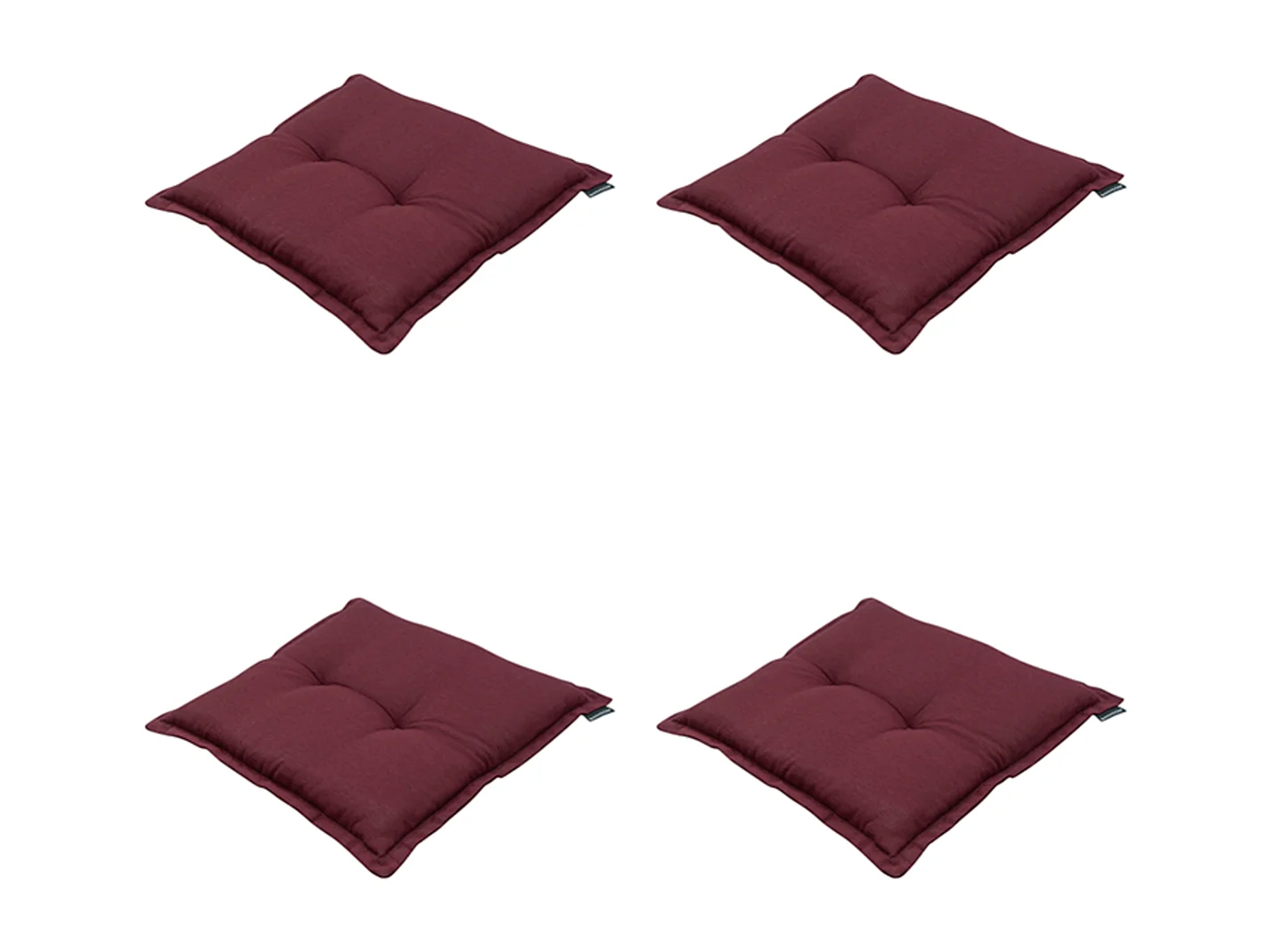 Sitzkissen Panama bordeaux - Ca. 50x50 cm - 4er Set