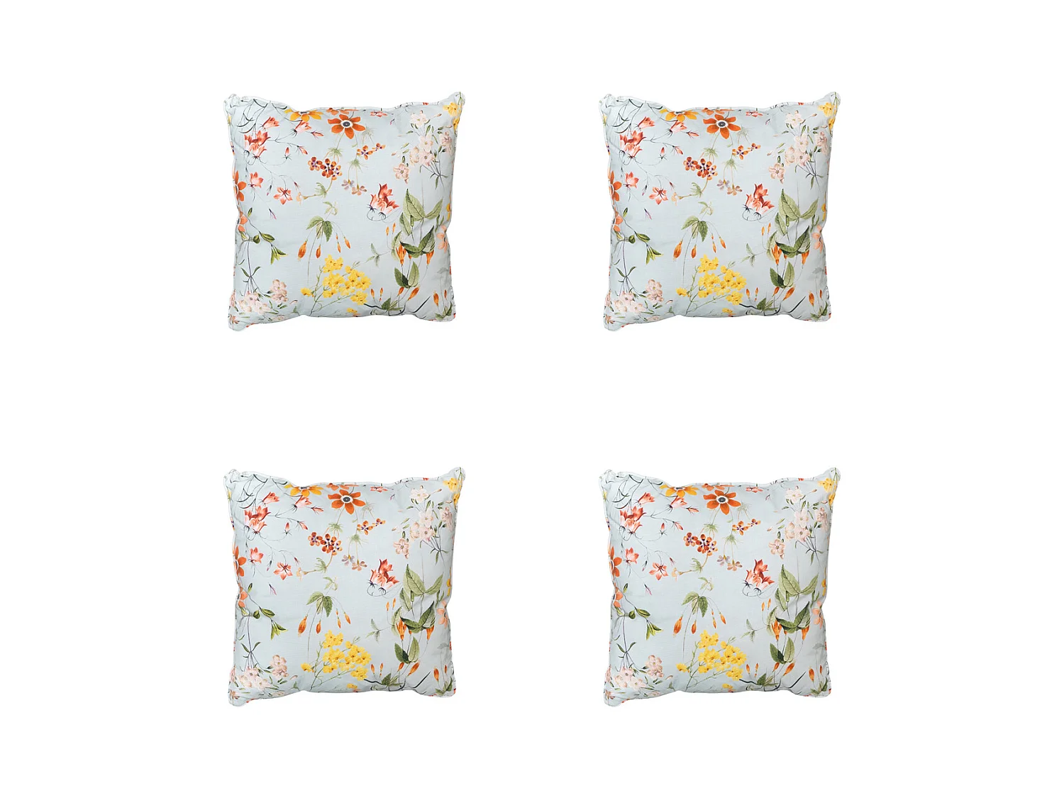 Dekokissen Milly azurblau - Ca. 50x50 cm - 4er Set