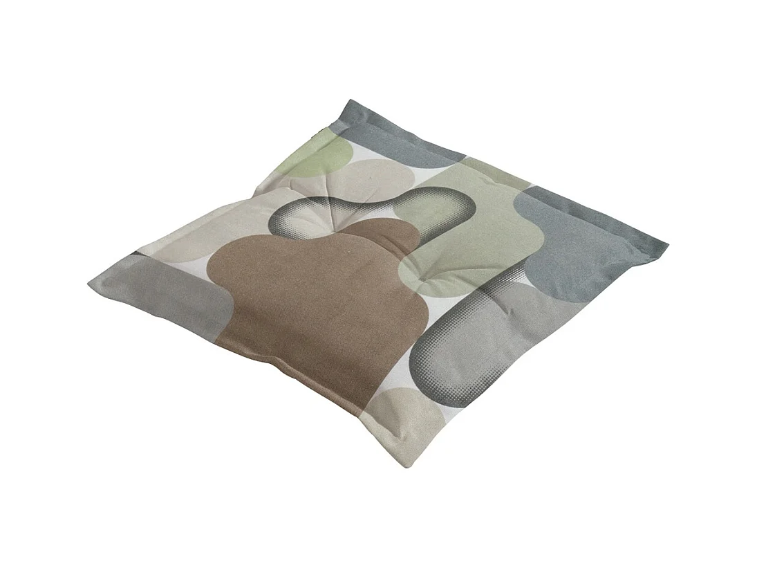 Coussin d'assise Grafi sauge - Environ 50x50 cm - Lot de 4