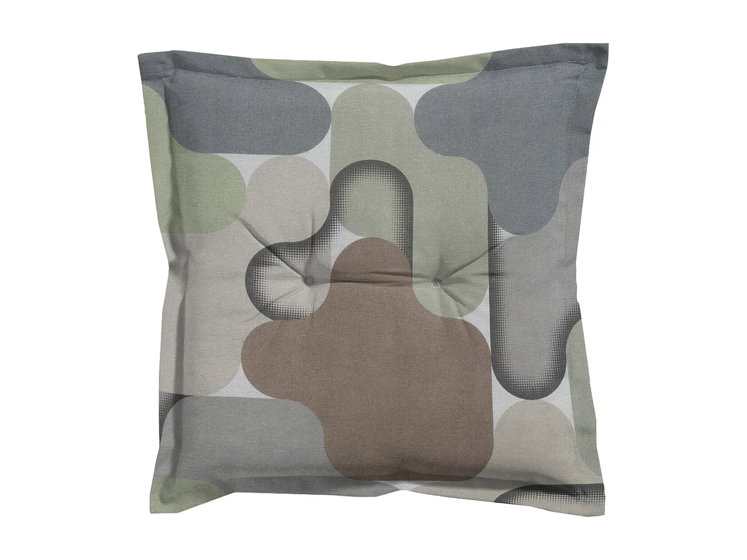 Coussin d'assise Grafi sauge - Environ 50x50 cm - Lot de 4