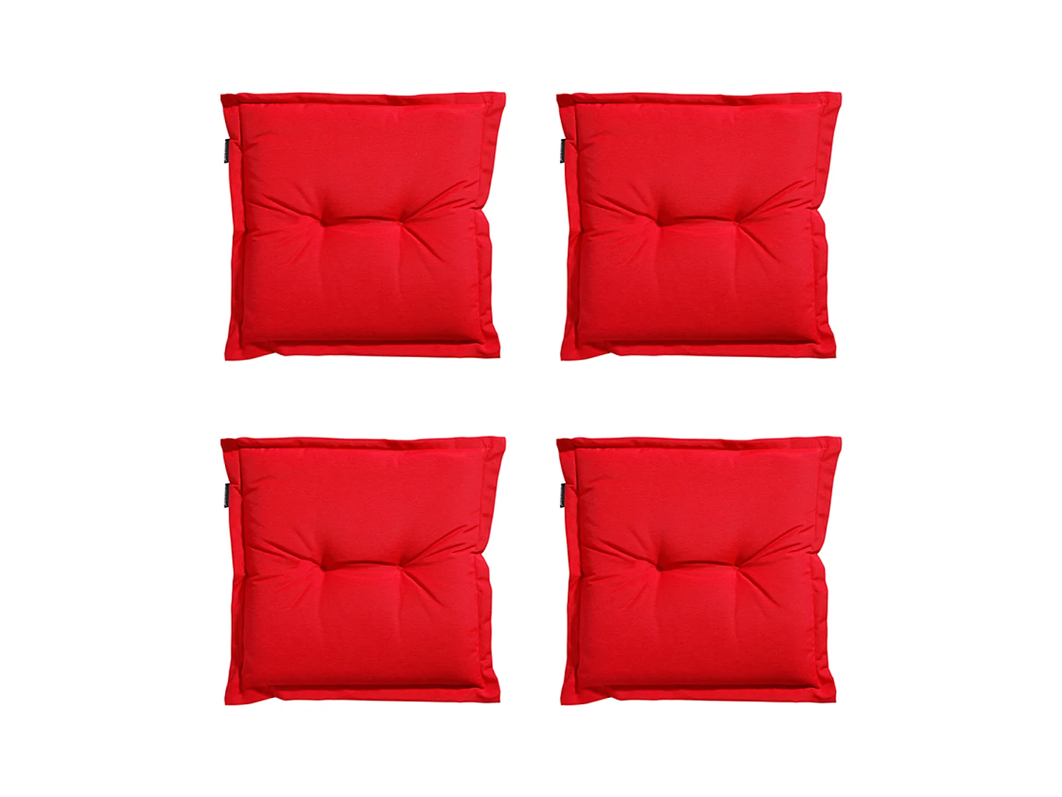 Coussin d'assise Panama rouge - Environ 50 x 50 cm - Lot de 4