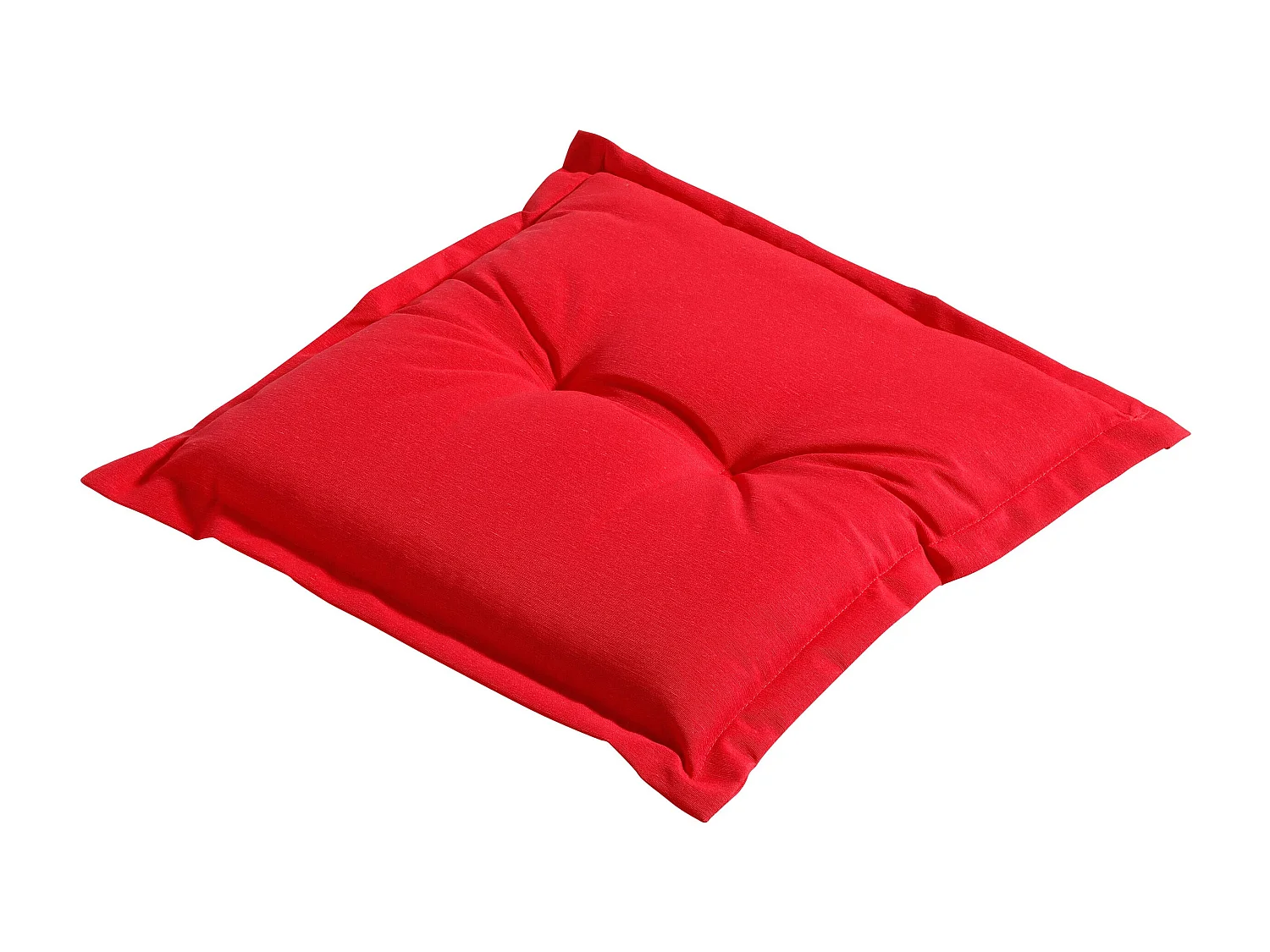 Coussin d'assise Panama rouge - Environ 50 x 50 cm - Lot de 4