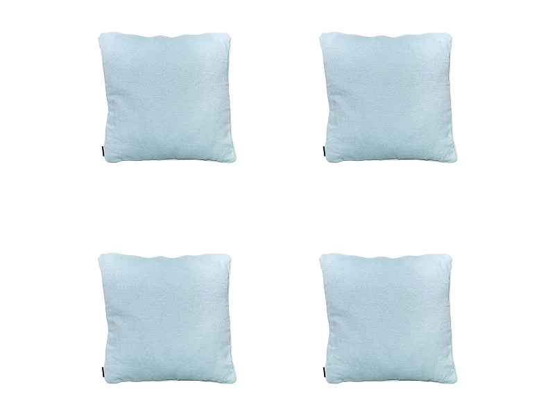 Coussin décoratif Naples azur - Env. 50x50 cm - Lot de 4