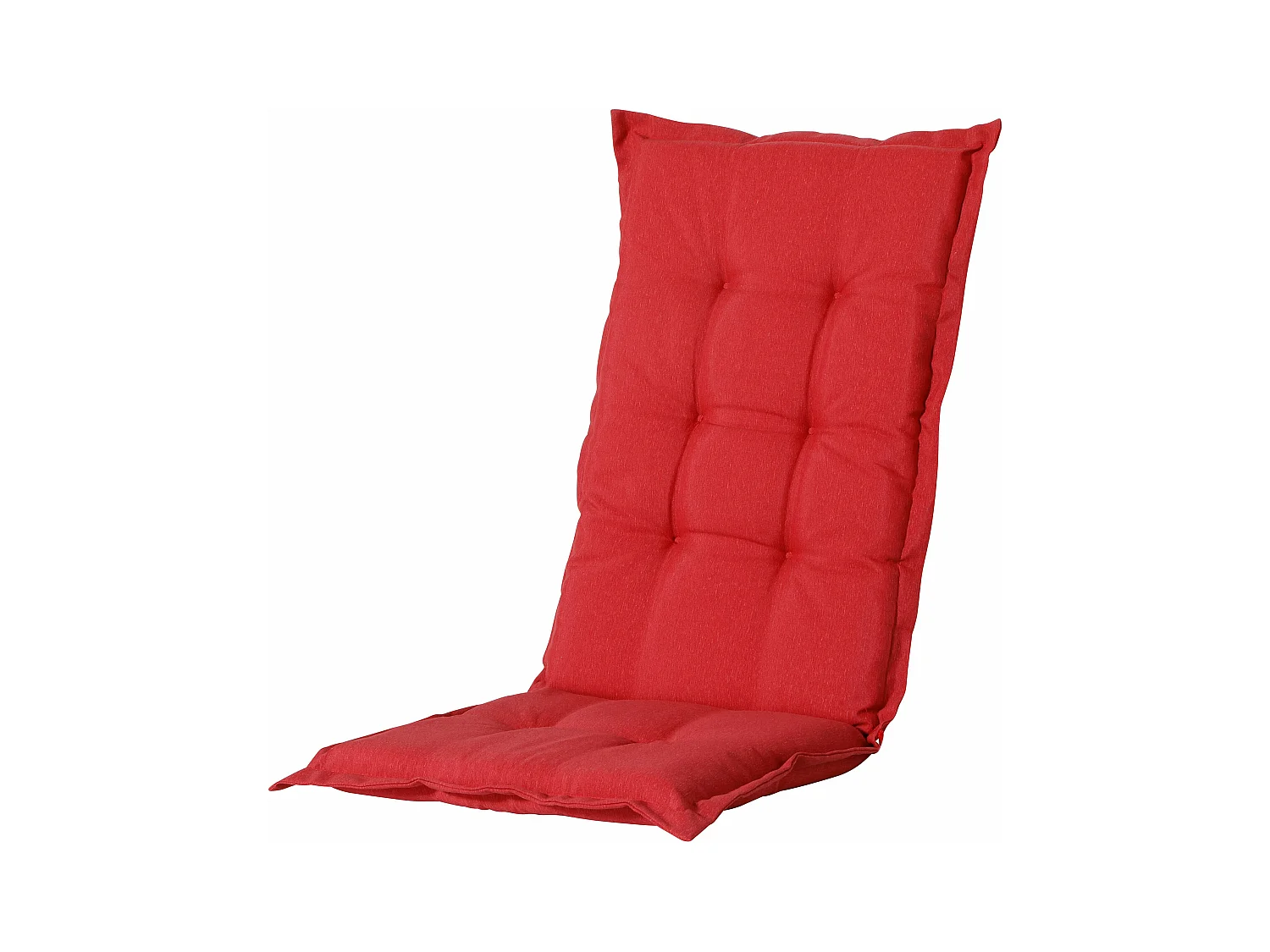 Coussin de chaise de jardin à dossier haut Panama rouge brique - Environ 123 x 50 cm - Lot de 4