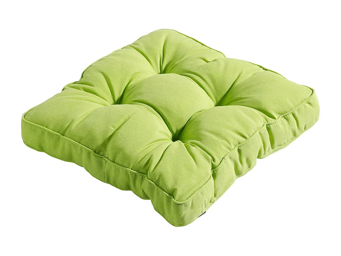 Coussin d'assise Florance Panama citron vert - Env. 47 x 47 cm - Lot de 4