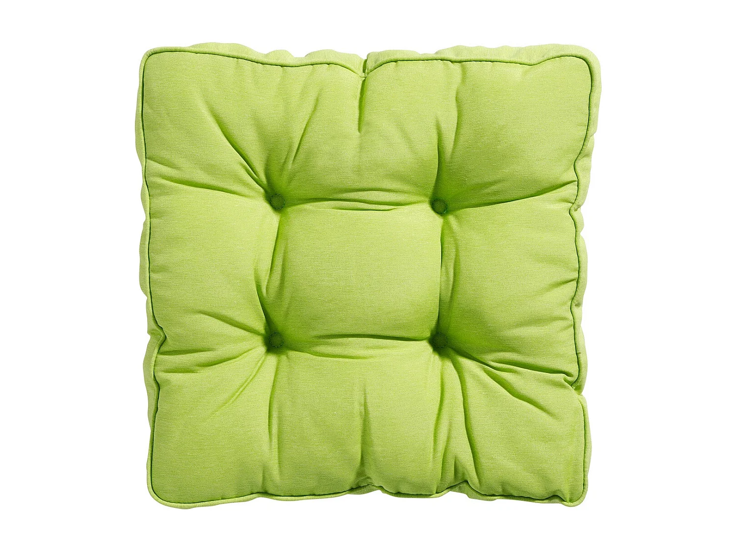 Coussin d'assise Florance Panama citron vert - Env. 47 x 47 cm - Lot de 4