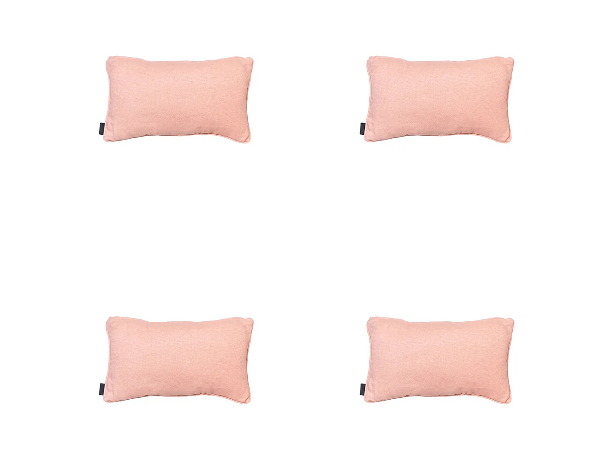 Coussin décoratif Naples saumon - Env. 30x50 cm - Lot de 4
