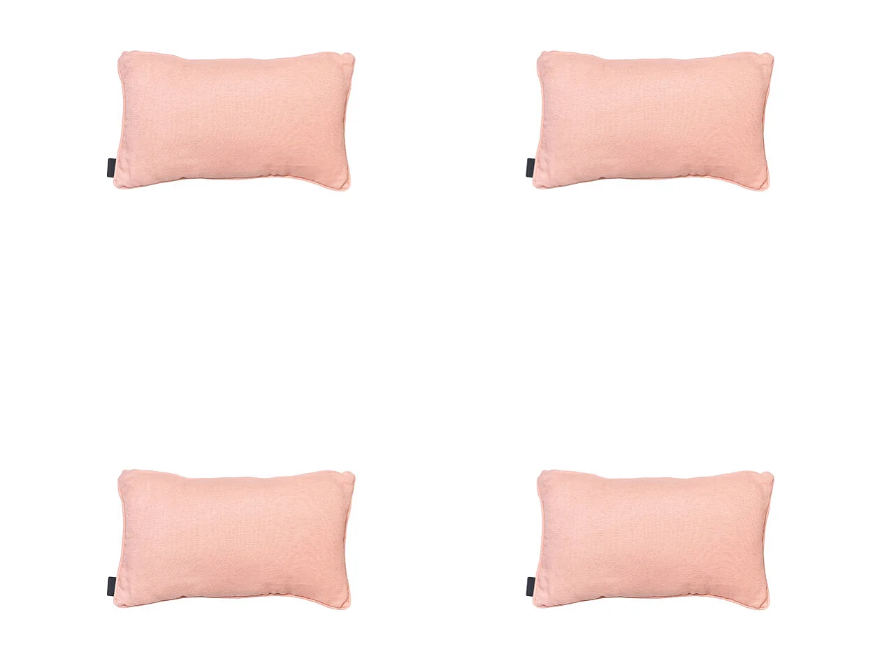 Coussin décoratif Naples saumon - Env. 30x50 cm - Lot de 4