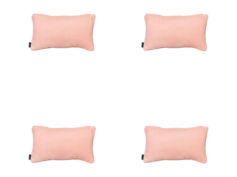 Coussin décoratif Naples saumon - Env. 30x50 cm - Lot de 4