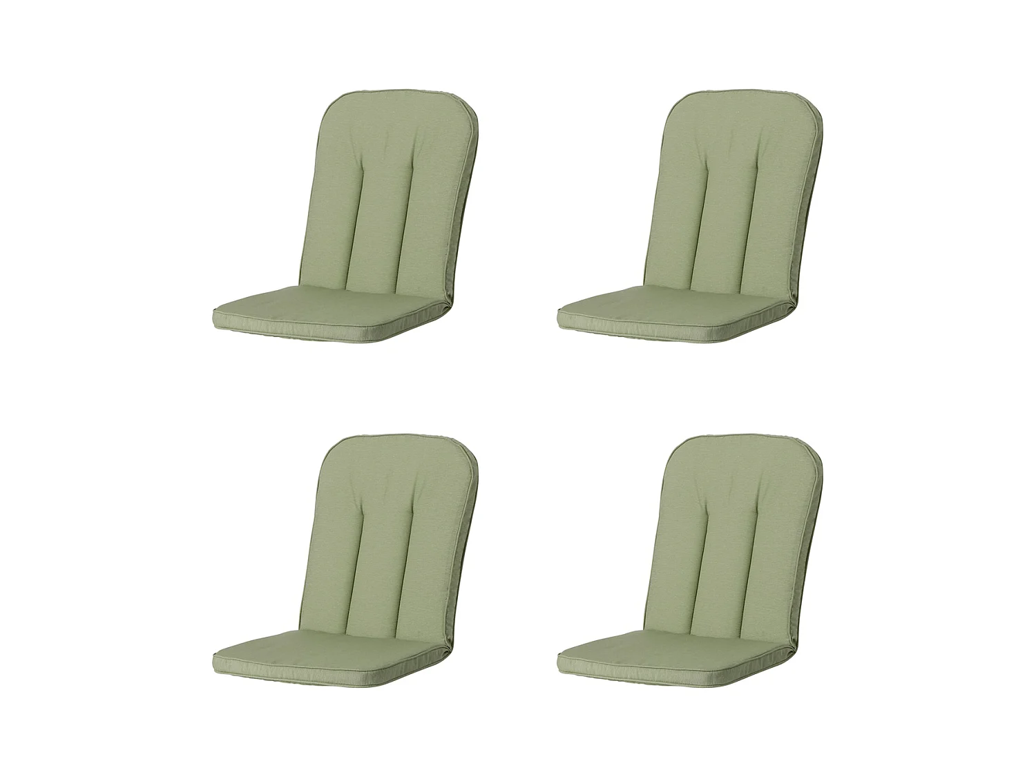 Coussin de jardin Carlo / Calvia Panama sauge - Env. 100x48 cm - Lot de 4