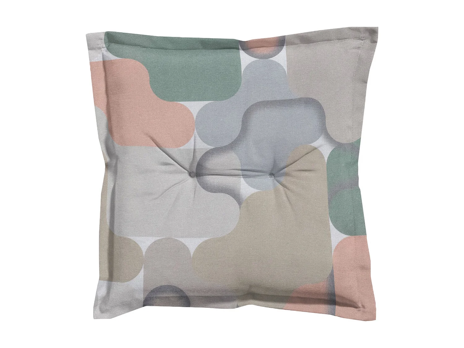 Coussin d'assise Grafi salmone - Environ 50x50 cm - Lot de 4