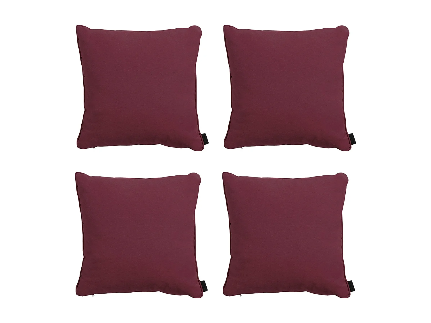 Dekokissen Panama bordeaux - Ca. 45x45 cm - 4er Set