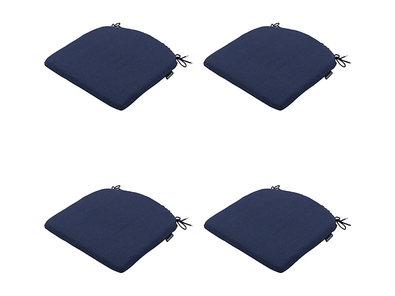 Coussin d'assise Panama indigo - Env. 46x48 cm - Lot de 4