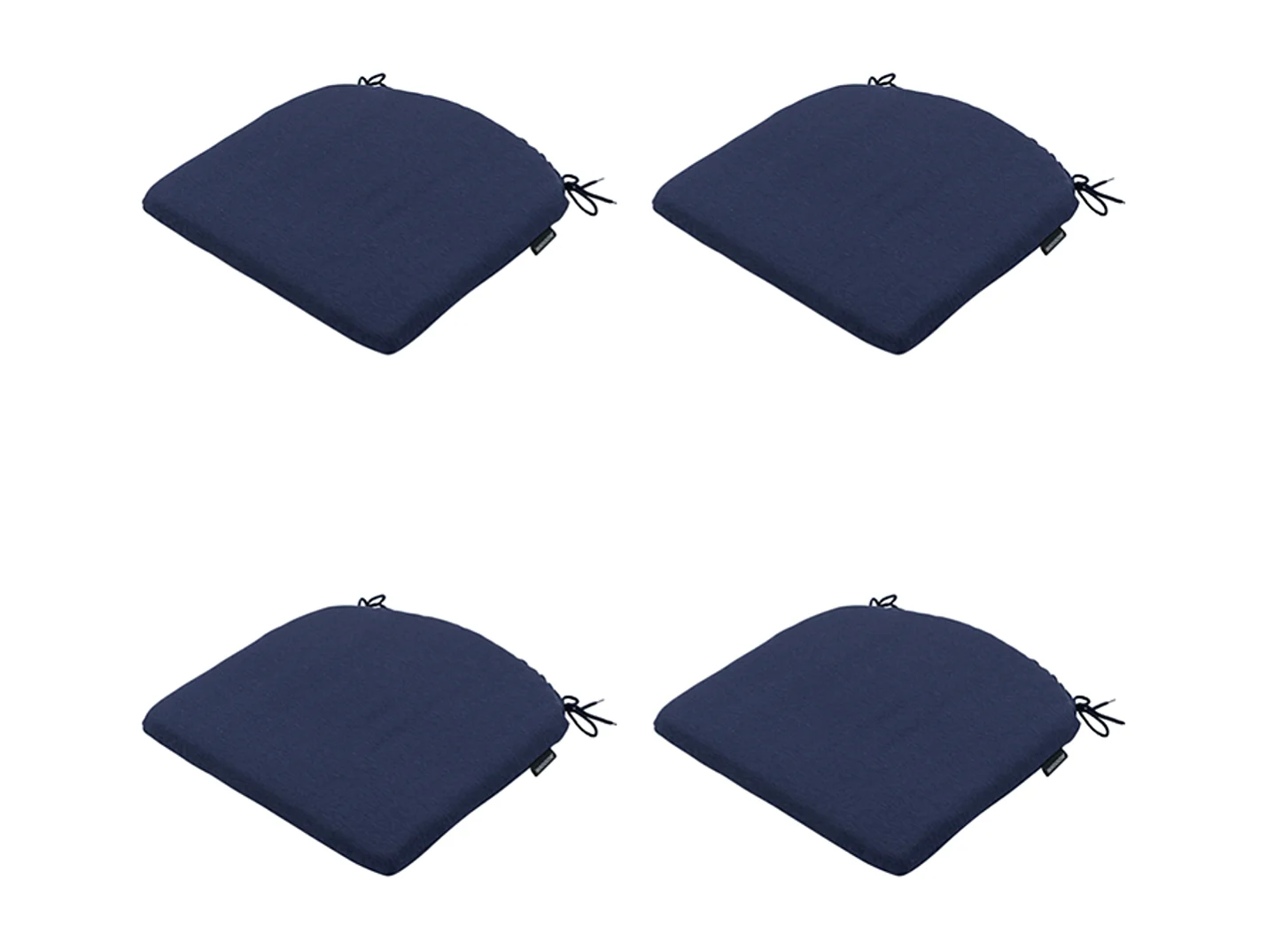 Coussin d'assise Panama indigo - Env. 46x48 cm - Lot de 4