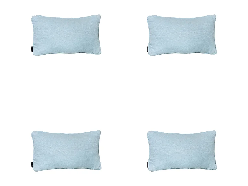 Coussin décoratif Naples azur - Env. 30x50 cm - Lot de 4