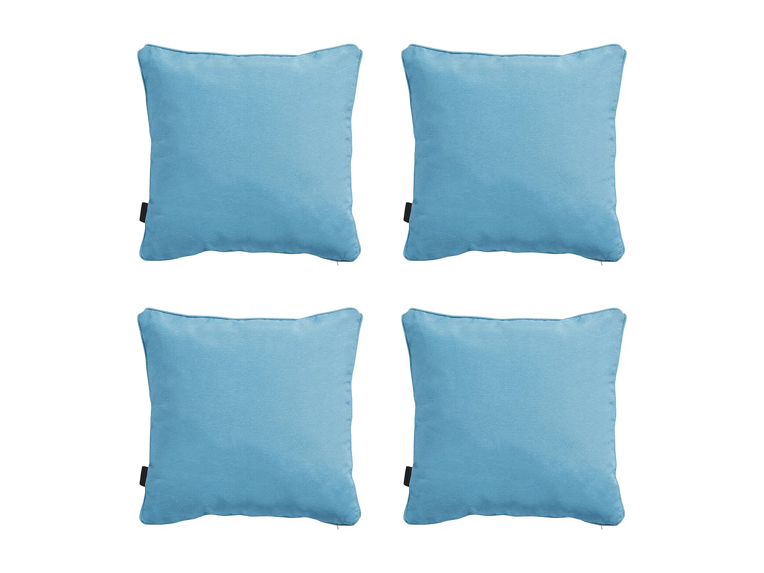 Coussin décoratif Panama aqua - Env. 45x45 cm - Lot de 4