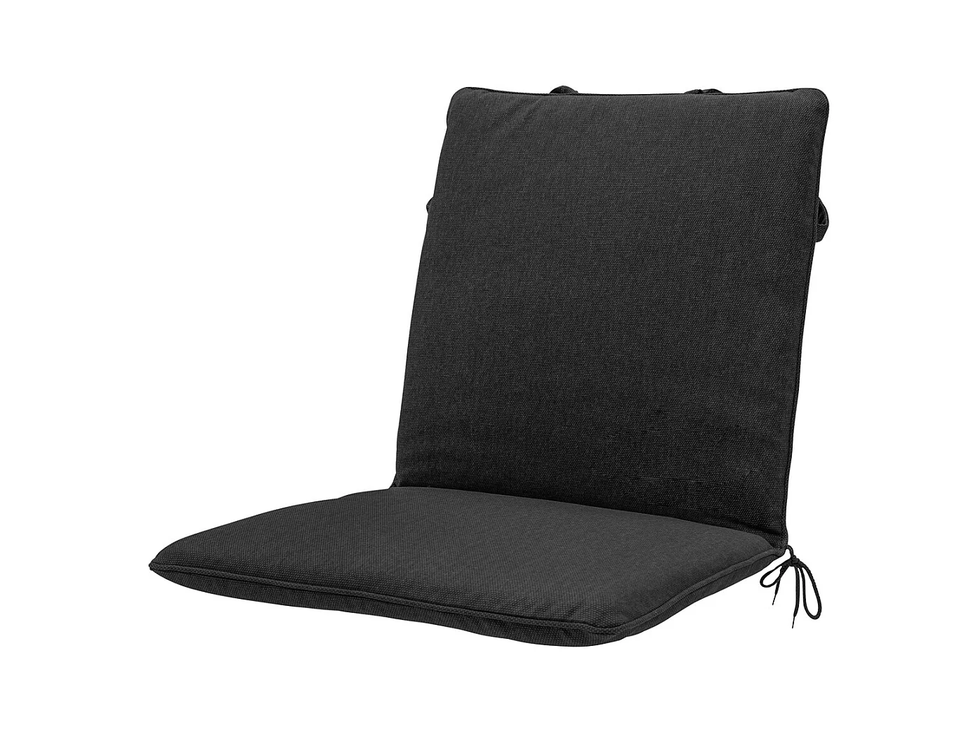 Coussin de chaise empilable en toile noire éco+ - Dimensions approximatives : 97 x 49 cm - Lot de 4