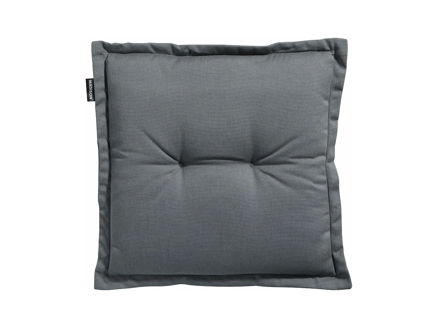 Coussin d'assise Rib gris - Environ 50x50 cm - Lot de 4