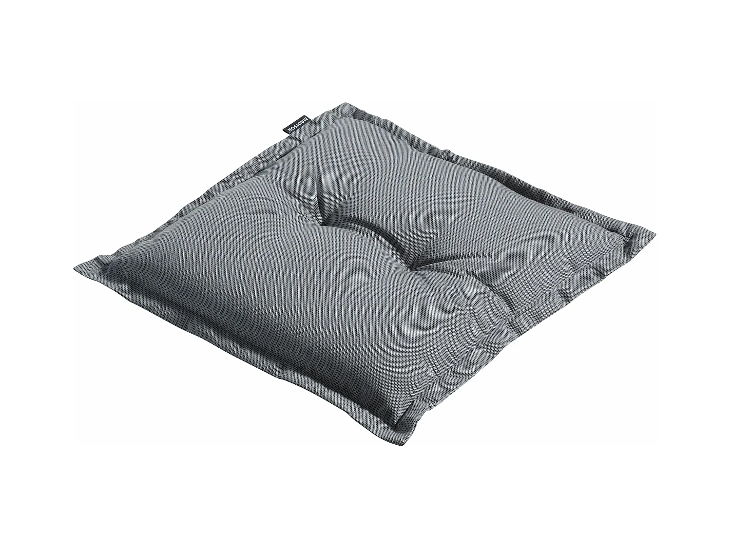Coussin d'assise Rib gris - Environ 50x50 cm - Lot de 4