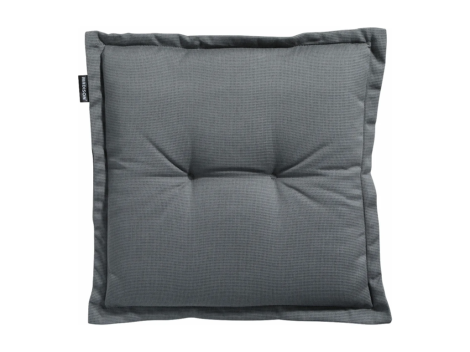 Coussin d'assise Rib gris - Environ 50x50 cm - Lot de 4