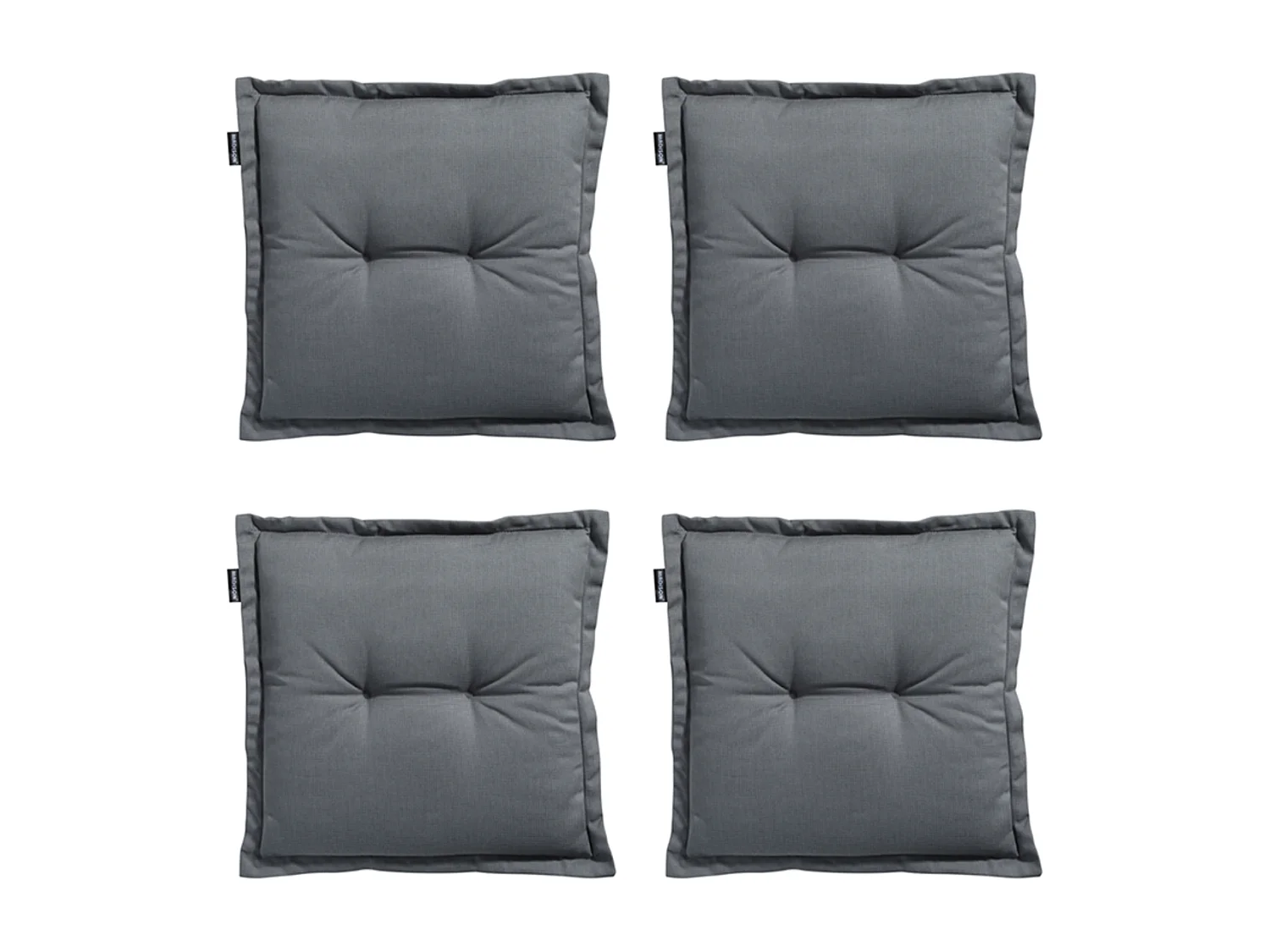 Zitkussen Rib grey - Ca. 50x50 cm - Set van 4