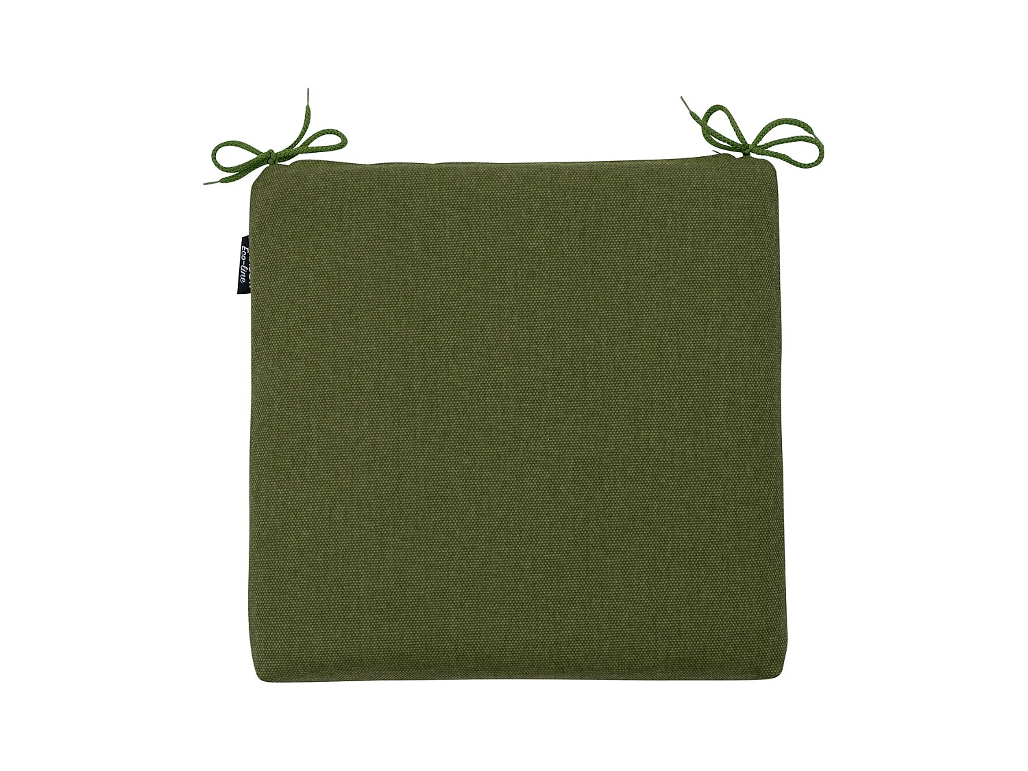 Coussin d'assise en toile éco+ vert mousse - Dimensions approximatives : 40 x 40 cm - Lot de 4