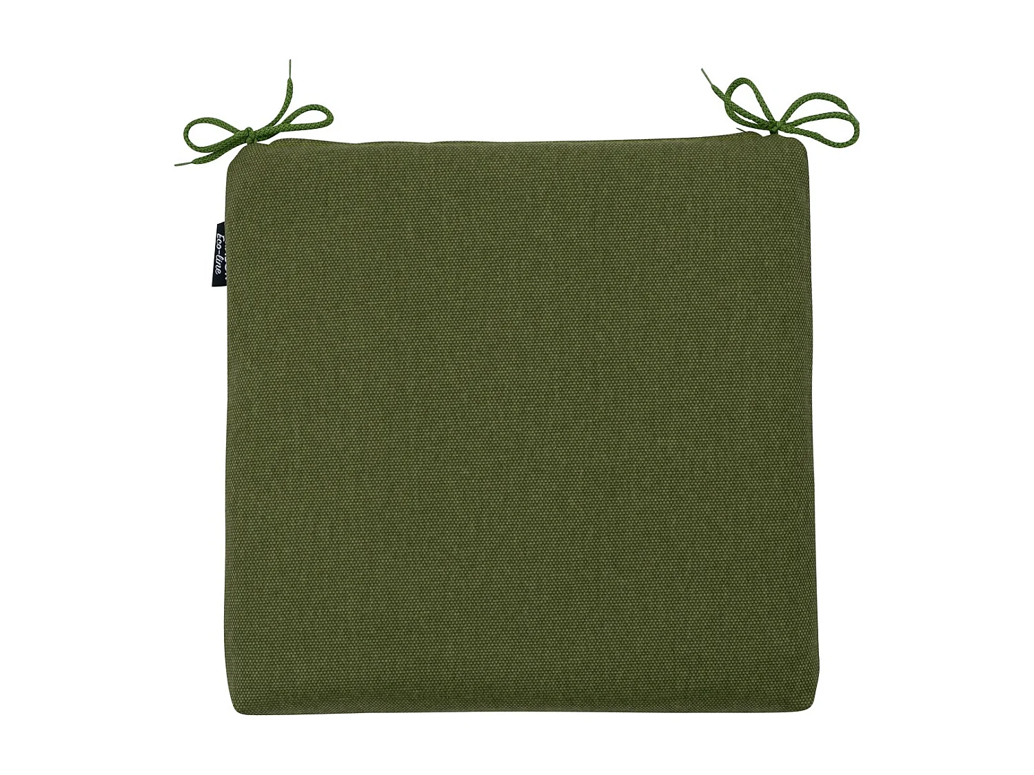 Coussin d'assise en toile éco+ vert mousse - Dimensions approximatives : 40 x 40 cm - Lot de 4