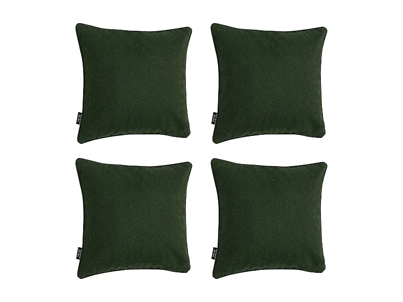 Coussin décoratif Toile verte éco+ - Env. 50x50 cm - Lot de 4