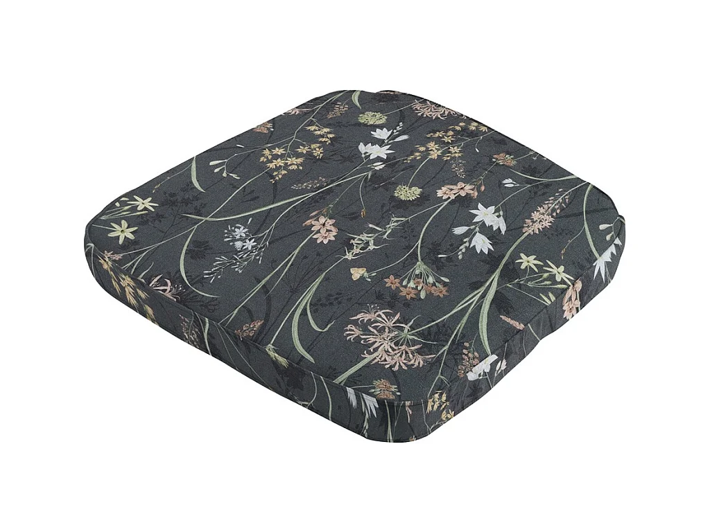 Coussin d'assise Wicker Donna gris toile éco+ - Env. 48 x 48 cm - Lot de 4