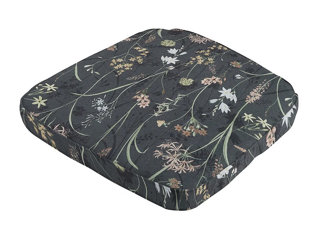 Coussin d'assise Wicker Donna gris toile éco+ - Env. 48 x 48 cm - Lot de 4