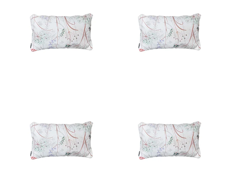 Coussin décoratif Donna en toile naturelle éco+ - Dimensions approximatives : 30 x 50 cm - Lot de 4