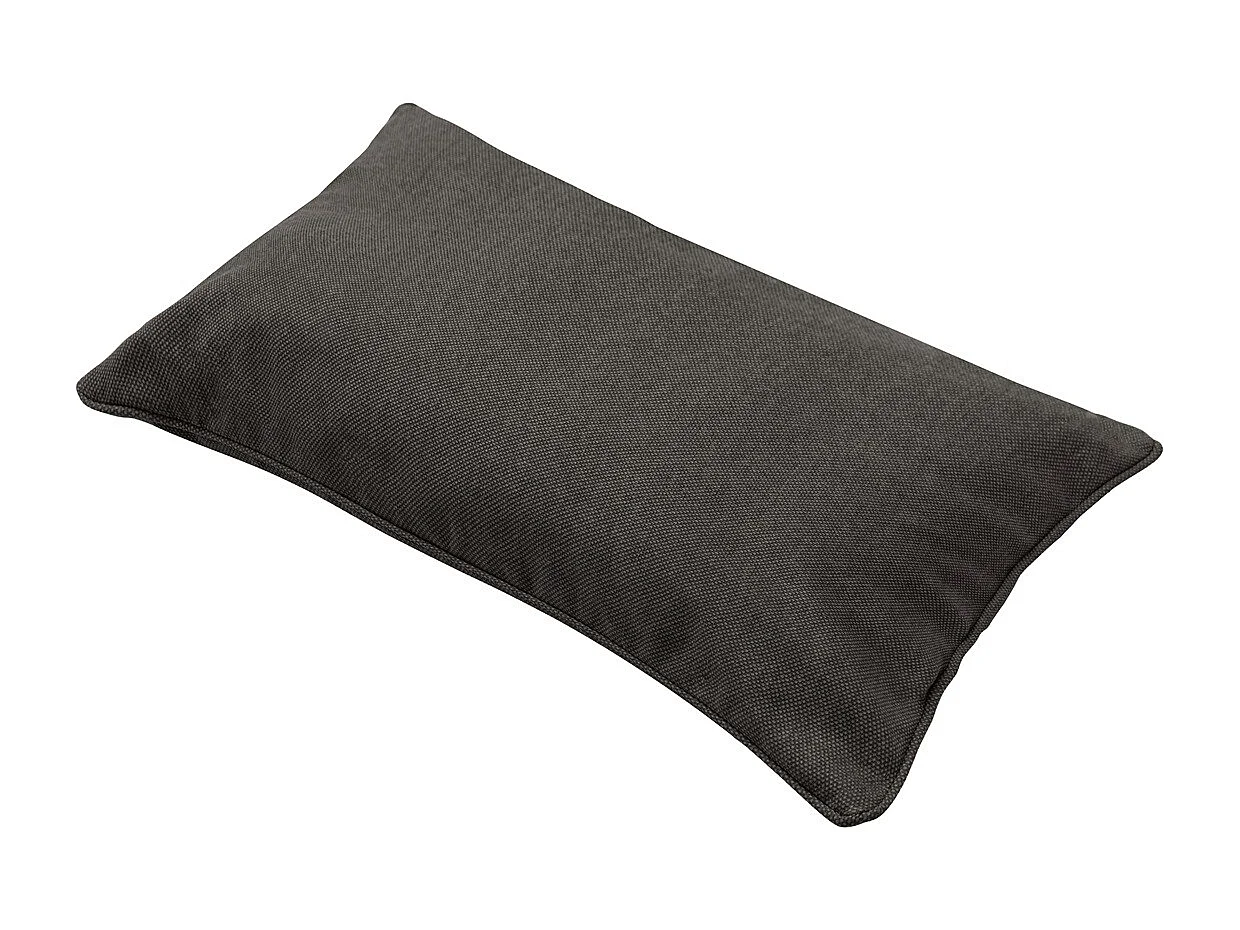 Coussin décoratif en toile éco+ gris foncé - Dimensions approximatives : 30 x 50 cm - Lot de 4